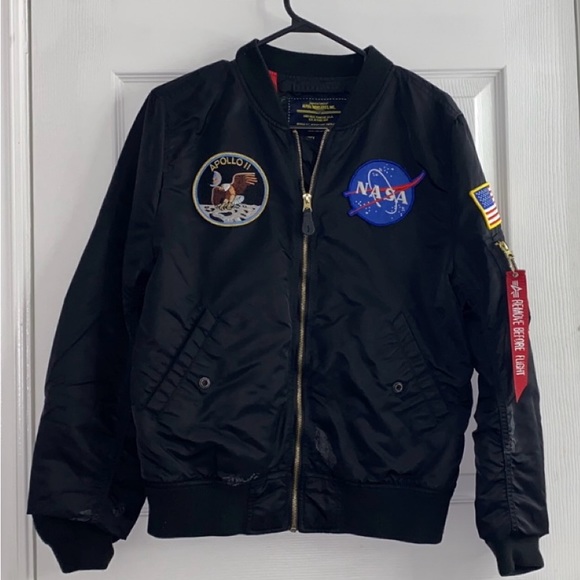 ALPHA Industries Men’s NASA Apollo MA-1 Bomber Jacket - Picture 1 of 2
